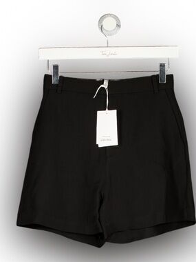 & Other Stories Black Tailored High-Rise Shorts